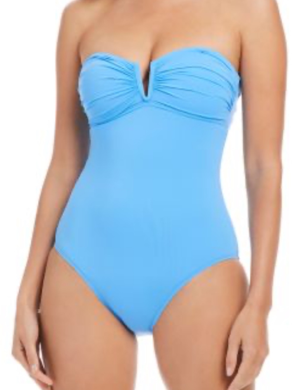 Bleu Rod Beattie Sky Blue Strapless One-Piece Swimsuit